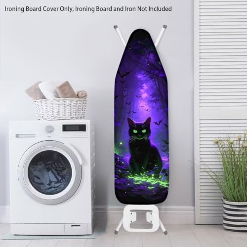 Black Cat Ironing Board Cover and Pad Elastic Edge - Image 3