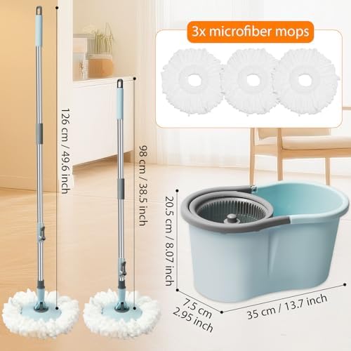 Mop Buckets for Floor Cleaning 360° Spin Wringer Separate Dirty Water - Image 5