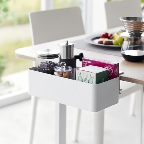 No Drill Desk Side Storage, Hanging Organizer, Clamp on Table Basket, Minimalist - Image 6