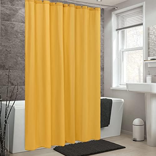 ALYVIA SPRING Waterproof Fabric Shower Curtain or Liner Yellow - Image 6
