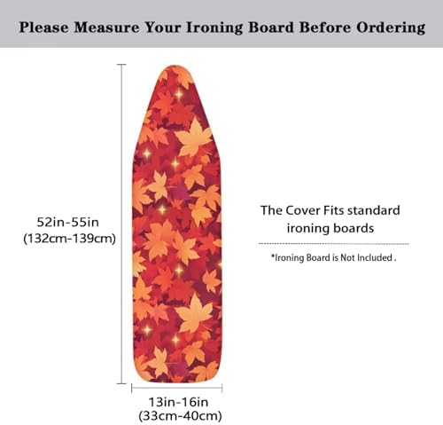 Thanksgiving Ironing Board Cover and Pad Maple Leaf Print Stain Resistant - Image 5