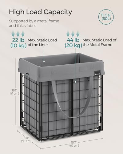 SONGMICS Laundry Hamper, Collapsible, 11 Gal. - Image 7
