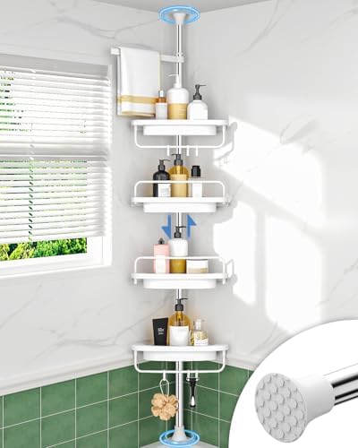 ALLZONE Corner Shower Caddy Tension Pole, Extendable Rustproof Stainless Steel by ALLZONE