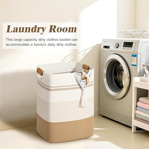 Laundry Hamper, 75L Tall Laundry Basket - Image 2