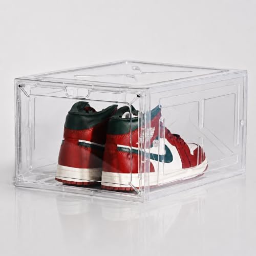 Clear Shoe Storage Box, 2026 2nd Gen Thickened Hard Plastic Stackable Organizer by Fraphil
