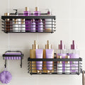 ODesign Shower Shelves Adhesive 3 Pack Stainless Steel Storage Shelve-Black by ODesign
