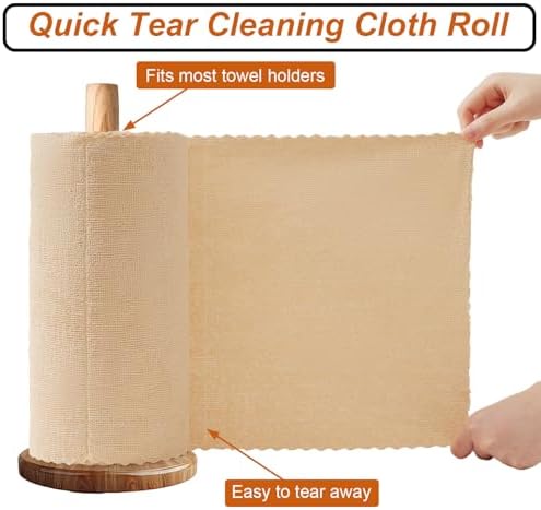 80 Pack Microfiber Cleaning Cloth Roll, Lint Free Rags & Tear Away Reusable - Image 3