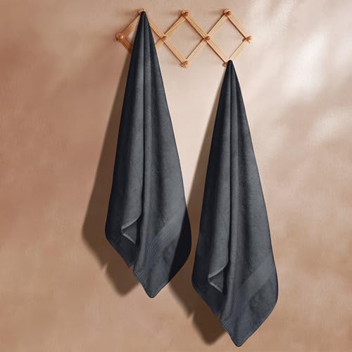GLAMBURG Premium Cotton Oversized 2 Pack Bath Sheet 35x70-100% Pure Cotton - Image 3
