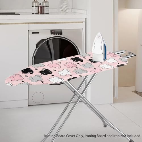Pink Black Cat Ironing Board Cover Standard Ironing Board Cover - Image 2