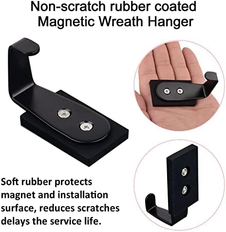ULIBERMAGNET 4 Pack Magnetic Hooks, Strong Magnetic Coat Hooks, Heavy Duty - Image 3