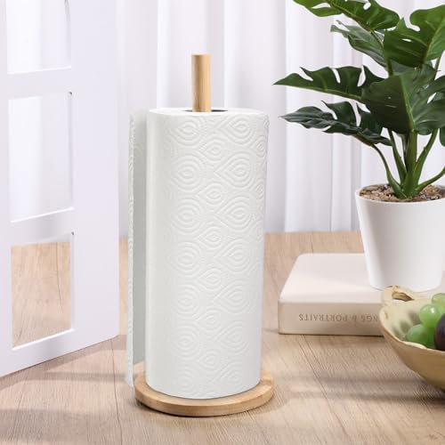 SHENLIU 4Pcs Wood Paper Towel Holder Stand, Kitchen Paper Hanger Rack - Image 5