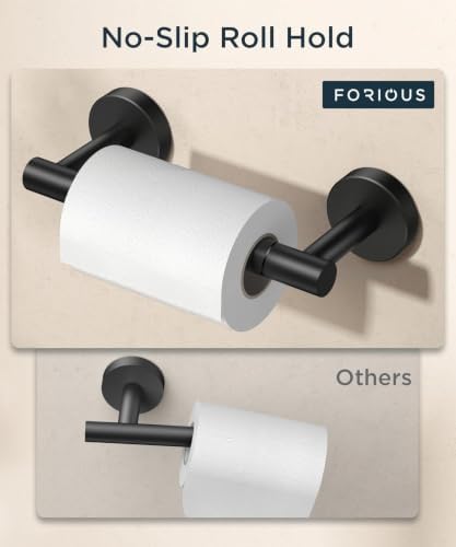 FORIOUS Toilet Paper Holder Wall Mount, Stainless Steel Rustproof Double Post - Image 6