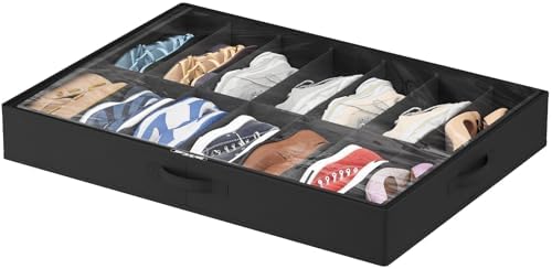 Lifewit Under Bed Shoe Storage Organizer 1 Pack, 4.3 Inches Profile Fabric by Lifewit