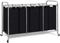 STORAGE MANIAC 5 Section Laundry Sorter, 5 Bins Rolling Separator Laundry Basket by STORAGEMANIAC