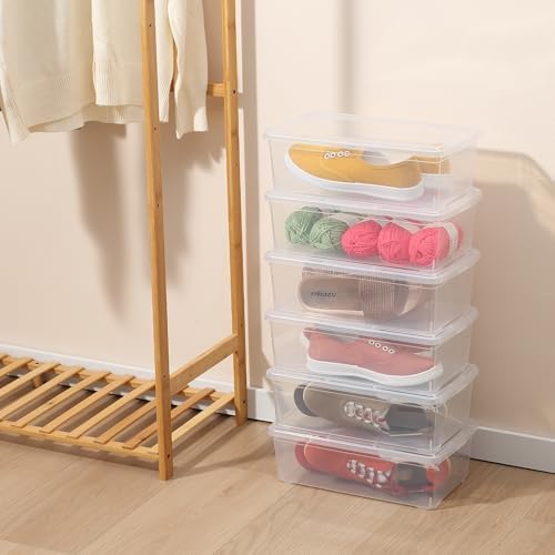 novelinks 12 Pack 6 Quart Clear Plastic Storage Bins - Image 4
