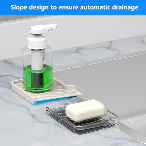 Sponge Holder for Kitchen Sink, Dish Sponge Holder Soap Tray - Image 5