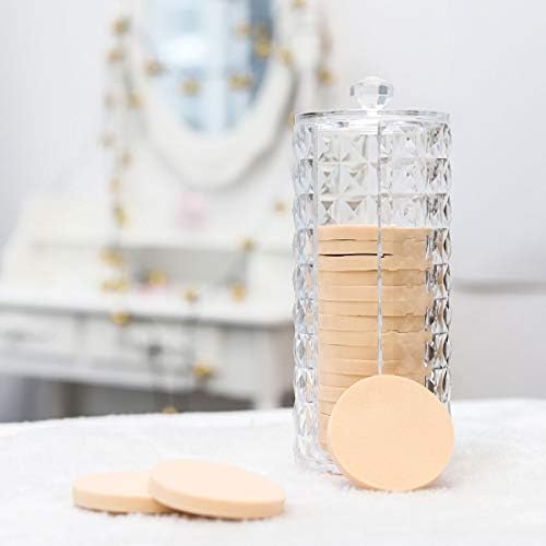 Luxspire Acrylic Makeup Cotton Round Holder - Image 6