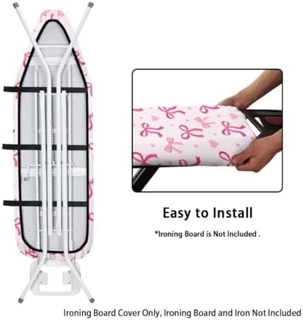 Pink Bow Heart Ironing Board Cover Standard Ironing Board Cover - Image 4