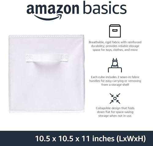 Amazon Basics Collapsible Fabric Storage Cubes Organizer - Image 2