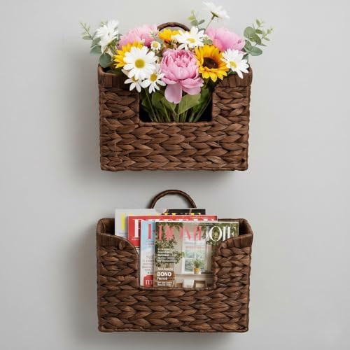 Water Hyacinth Coffee Brown Hanging Basket - Image 4