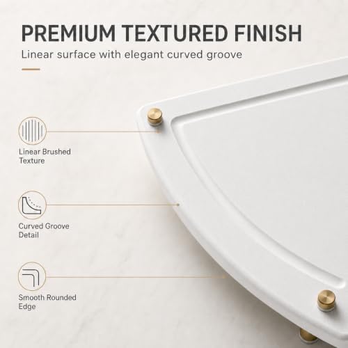 Corner Counter Shelf, Water Absorbing Stone Drying Tray Mat - Image 4