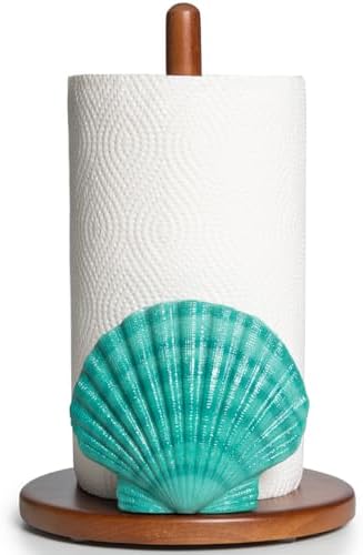 Seashell Paper Towel Holder Decorative Coastal Beach Kitchen Decor Beachy by BestGiftEver