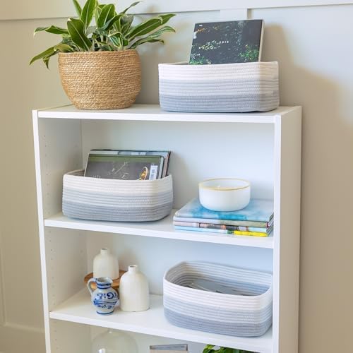 NaturalCozy 13.5”x8.5”x5.5” Rectangle Storage Baskets - Image 3