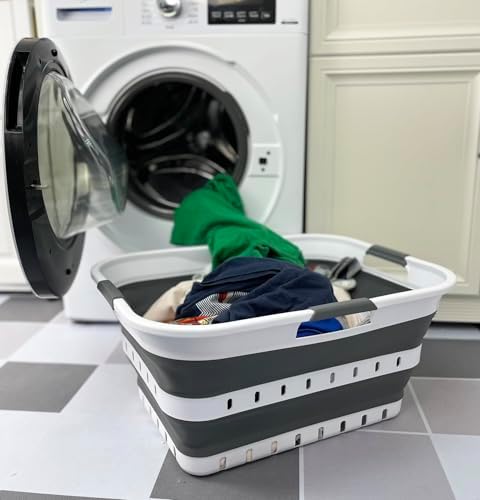 SAMMART 42L Collapsible Plastic Laundry Basket by SAMMART