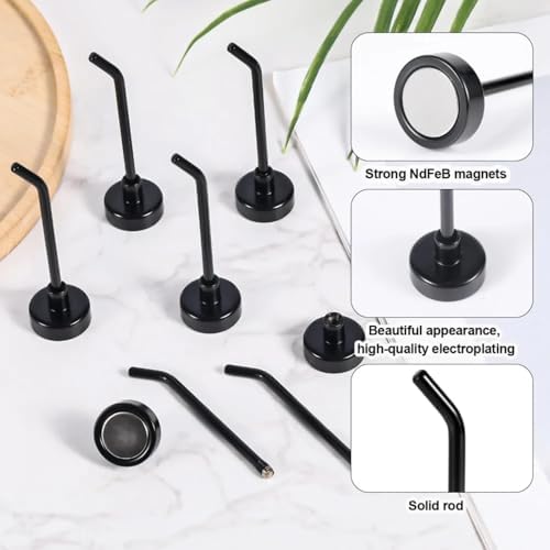 Heavy Duty Magnetic Hooks 10 Pack, Durable Rustproof Neodymium Magnets - Image 3