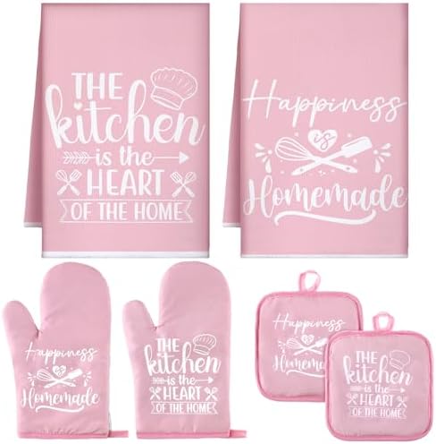 Sratte 6 Pcs Pink Kitchen Decor Accessories Set by Sratte