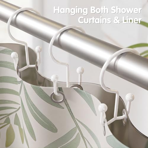 OEH Shower Curtain Hooks, Metal Shower Curtain Rings, Decorative Shower Curtain - Image 7