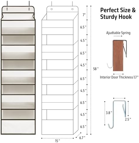 TYMENSH White Over Door Organizer - Image 2