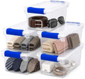 HOMZ Clear Plastic Storage Bins w/Latching Lid, 7.5 Qt, 5 Pack by Homz