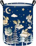 Round Dragon Print Waterproof Foldable Household Laundry Hamper by ONOEV