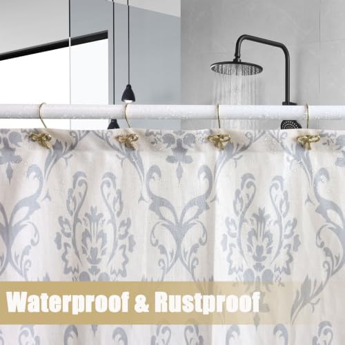 Bow Decorative Shower Curtain Hooks, Rustproof Metal Bowknot Shower Curtain - Image 3
