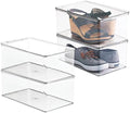 mDesign Stackable Plastic Closet Storage Container Bin Box by mDesign