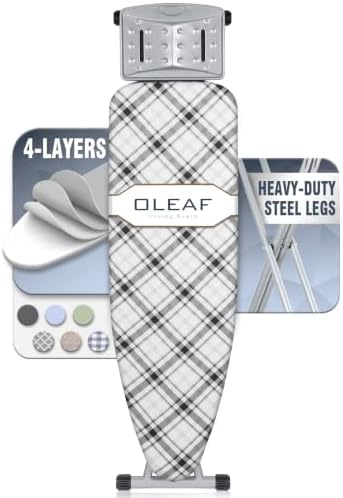 oleaf Ironing Board with Cover and Thicken Pad Height Adjustable Full Size by oleaf