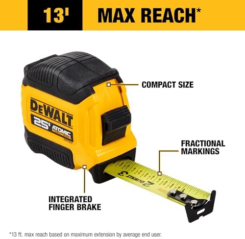 DEWALT Atomic Compact Series 25 ft. Tape Measure - Image 5