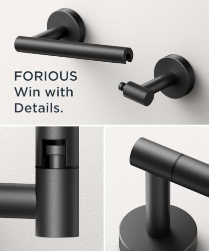 FORIOUS Toilet Paper Holder Wall Mount, Stainless Steel Rustproof Double Post - Image 5