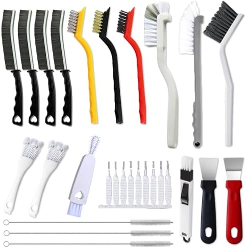 20Pcs Crevice Cleaning Brush Set, Hard Bristle Scrub Brushes by Dsyrvd