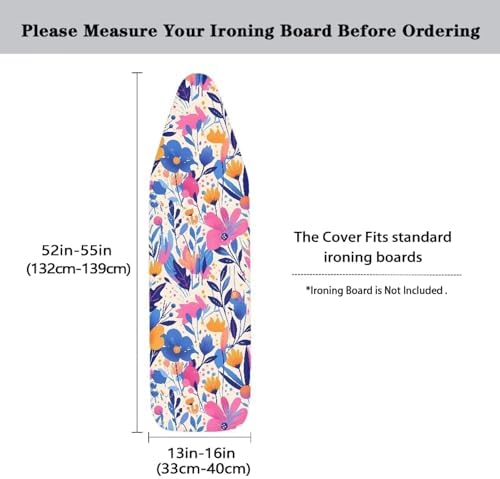 Cartoon Flower Field Easy Installation 15x54 Ironing Board Cover, Minimalist - Image 5