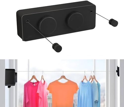 JOOM Double Retractable Clothesline, 2 x 13.8 FT, 40 LB Heavy-Duty by JOOM