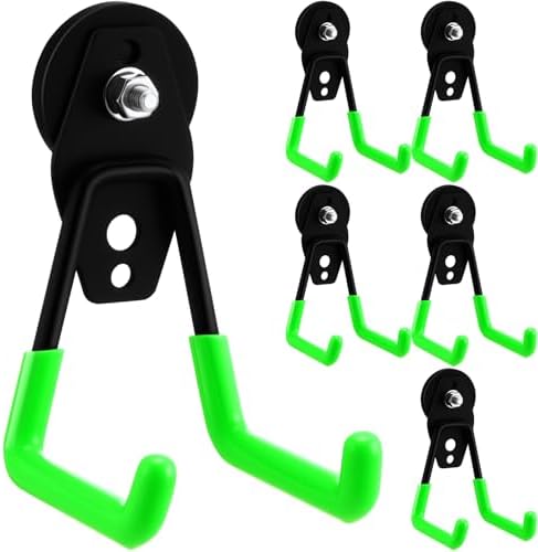 Landhoow 6 Pcs Large Magnetic Hooks Heavy Duty Garage Magnet Hooks Strong by Landhoow