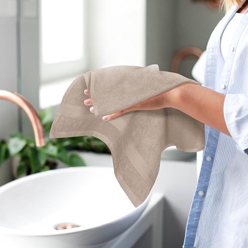 GLAMBURG Ultra Soft 6-Piece Hand Towel Set 16x28-100% Ringspun Cotton - Image 5