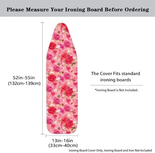 Rose Design Extra Thick Ironing Board Covers - Image 5