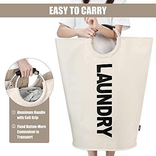 DOKEHOM 125L X-Large Laundry Basket Bag, Collapsible Tall Hamper - Image 4