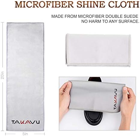 TAKAVU Shoe Shine Kit 4pcs, 100% Horse Hair, Polish & Crepe Suede Brush - Image 6