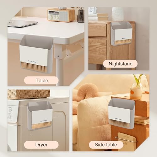 Mini Trash Can Broom Dustpan: Small Hangable Compact Garbage Lint Bin - Image 4