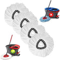 4PCS Spin Mop Replacement, 100% Microfiber, Machine Washable, 360° Rotation by XHAMXE