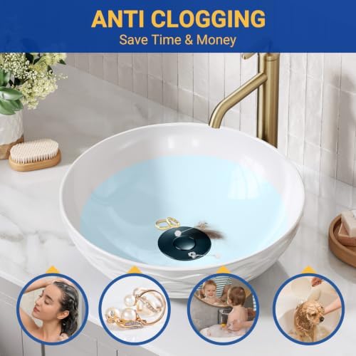 Bathroom Sink Drain Strainer, Pop-Up Bathroom Sink Stopper - Image 3